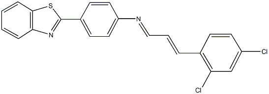 N-[4-(1,3-benzothiazol-2-yl)phenyl]-N-[3-(2,4-dichlorophenyl)-2-propenylidene]amine 구조식 이미지