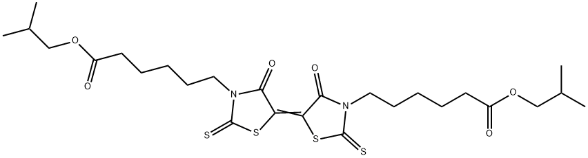 5,5'-bis[3-(6-isobutoxy-6-oxohexyl)-4-oxo-2-thioxo-1,3-thiazolidin-5-ylidene] 구조식 이미지