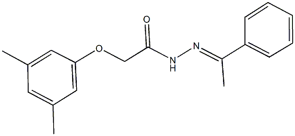 2-(3,5-dimethylphenoxy)-N'-(1-phenylethylidene)acetohydrazide Structure