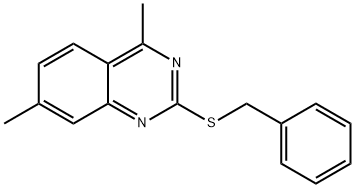 2-(benzylthio)-4,7-dimethylquinazoline Structure