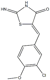 5-(3-chloro-4-methoxybenzylidene)-2-imino-1,3-thiazolidin-4-one Structure