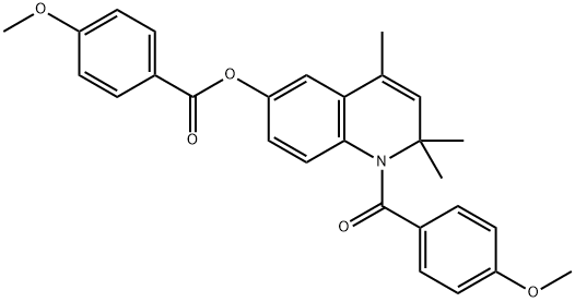 1-(4-methoxybenzoyl)-2,2,4-trimethyl-1,2-dihydro-6-quinolinyl 4-methoxybenzoate 구조식 이미지