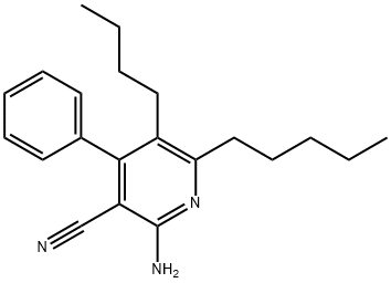 2-amino-5-butyl-6-pentyl-4-phenylnicotinonitrile 구조식 이미지