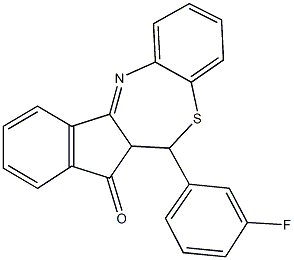 6-(3-fluorophenyl)-6,6a-dihydro-7H-indeno[2,1-c][1,5]benzothiazepin-7-one Structure