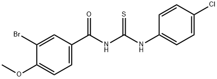 N-(3-bromo-4-methoxybenzoyl)-N'-(4-chlorophenyl)thiourea Structure