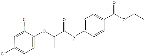 ethyl 4-{[2-(2,4-dichlorophenoxy)propanoyl]amino}benzoate 구조식 이미지