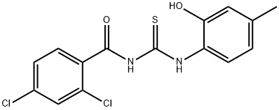 N-(2,4-dichlorobenzoyl)-N'-(2-hydroxy-4-methylphenyl)thiourea 구조식 이미지