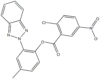 2-(2H-1,2,3-benzotriazol-2-yl)-4-methylphenyl 2-chloro-5-nitrobenzoate 구조식 이미지