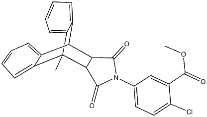 methyl 2-chloro-5-(1-methyl-16,18-dioxo-17-azapentacyclo[6.6.5.0~2,7~.0~9,14~.0~15,19~]nonadeca-2,4,6,9,11,13-hexaen-17-yl)benzoate Structure
