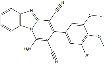 1-amino-3-(3-bromo-4,5-dimethoxyphenyl)pyrido[1,2-a]benzimidazole-2,4-dicarbonitrile Structure