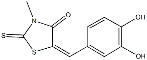 5-(3,4-dihydroxybenzylidene)-3-methyl-2-thioxo-1,3-thiazolidin-4-one Structure