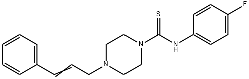 4-cinnamyl-N-(4-fluorophenyl)-1-piperazinecarbothioamide Structure