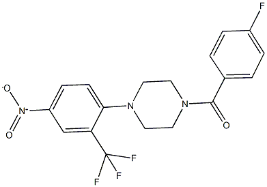 1-(4-fluorobenzoyl)-4-[4-nitro-2-(trifluoromethyl)phenyl]piperazine Structure