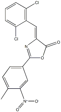 4-(2,6-dichlorobenzylidene)-2-{3-nitro-4-methylphenyl}-1,3-oxazol-5(4H)-one Structure