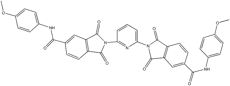 2-(6-{5-[(4-methoxyanilino)carbonyl]-1,3-dioxo-1,3-dihydro-2H-isoindol-2-yl}pyridin-2-yl)-N-(4-methoxyphenyl)-1,3-dioxoisoindoline-5-carboxamide 구조식 이미지