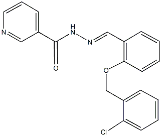 N'-{2-[(2-chlorobenzyl)oxy]benzylidene}nicotinohydrazide 구조식 이미지