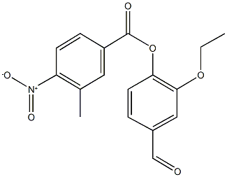 2-ethoxy-4-formylphenyl 4-nitro-3-methylbenzoate Structure