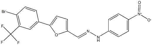 5-[4-bromo-3-(trifluoromethyl)phenyl]-2-furaldehyde {4-nitrophenyl}hydrazone 구조식 이미지