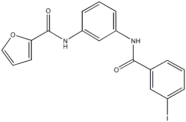 N-{3-[(3-iodobenzoyl)amino]phenyl}-2-furamide 구조식 이미지