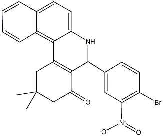 5-{4-bromo-3-nitrophenyl}-2,2-dimethyl-2,3,5,6-tetrahydrobenzo[a]phenanthridin-4(1H)-one 구조식 이미지