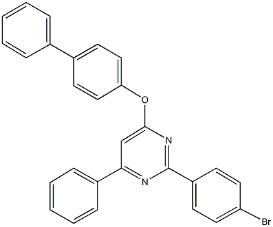 [1,1'-biphenyl]-4-yl 2-(4-bromophenyl)-6-phenyl-4-pyrimidinyl ether Structure
