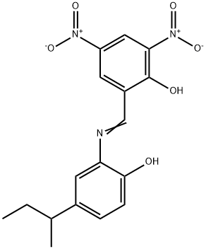 2-{[(5-sec-butyl-2-hydroxyphenyl)imino]methyl}-4,6-bisnitrophenol Structure