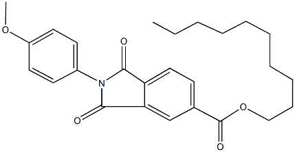 decyl 2-(4-methoxyphenyl)-1,3-dioxoisoindoline-5-carboxylate 구조식 이미지