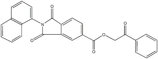 2-oxo-2-phenylethyl 2-(1-naphthyl)-1,3-dioxoisoindoline-5-carboxylate 구조식 이미지