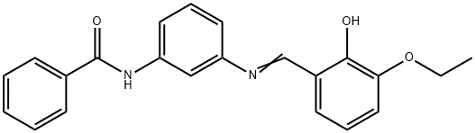 N-{3-[(3-ethoxy-2-hydroxybenzylidene)amino]phenyl}benzamide 구조식 이미지