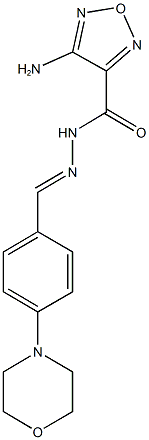 4-amino-N'-[4-(4-morpholinyl)benzylidene]-1,2,5-oxadiazole-3-carbohydrazide Structure