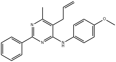 5-allyl-N-(4-methoxyphenyl)-6-methyl-2-phenyl-4-pyrimidinamine 구조식 이미지