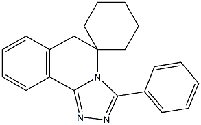 3-phenylspiro[{5,6-dihydro[1,2,4]triazolo[3,4-a]isoquinoline}-3,1'-cyclohexane] 구조식 이미지