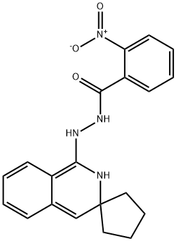 1-[2-(2-nitrobenzoyl)hydrazino]-3,4-dihydrospiro[isoquinoline-3,1'-cyclopentane] 구조식 이미지