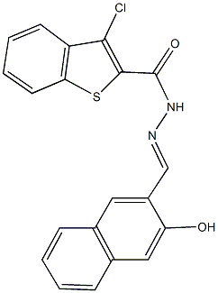 3-chloro-N'-[(3-hydroxy-2-naphthyl)methylene]-1-benzothiophene-2-carbohydrazide Structure