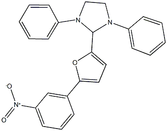 2-(5-{3-nitrophenyl}-2-furyl)-1,3-diphenylimidazolidine 구조식 이미지