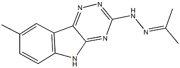 acetone (8-methyl-5H-[1,2,4]triazino[5,6-b]indol-3-yl)hydrazone Structure