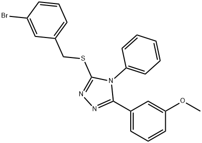 3-[(3-bromobenzyl)sulfanyl]-5-(3-methoxyphenyl)-4-phenyl-4H-1,2,4-triazole Structure