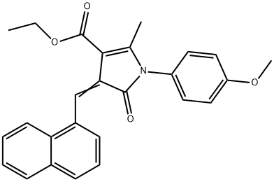 ethyl 1-(4-methoxyphenyl)-2-methyl-4-(1-naphthylmethylene)-5-oxo-4,5-dihydro-1H-pyrrole-3-carboxylate 구조식 이미지