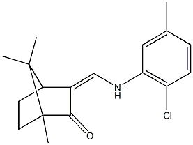3-[(2-chloro-5-methylanilino)methylene]-1,7,7-trimethylbicyclo[2.2.1]heptan-2-one Structure