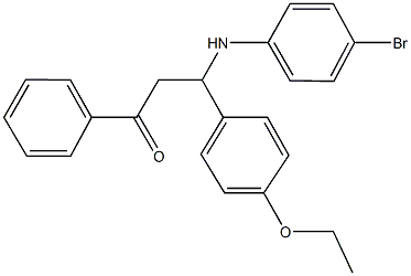 3-(4-bromoanilino)-3-(4-ethoxyphenyl)-1-phenyl-1-propanone Structure