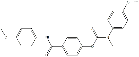 O-{4-[(4-methoxyanilino)carbonyl]phenyl} 4-methoxyphenyl(methyl)thiocarbamate 구조식 이미지