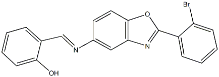 2-({[2-(2-bromophenyl)-1,3-benzoxazol-5-yl]imino}methyl)phenol 구조식 이미지