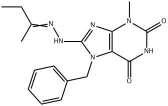 7-benzyl-3-methyl-8-[2-(1-methylpropylidene)hydrazino]-3,7-dihydro-1H-purine-2,6-dione Structure