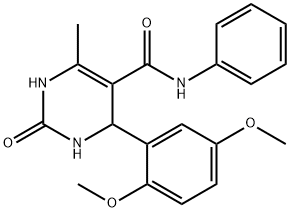 4-(2,5-dimethoxyphenyl)-6-methyl-2-oxo-N-phenyl-1,2,3,4-tetrahydropyrimidine-5-carboxamide 구조식 이미지