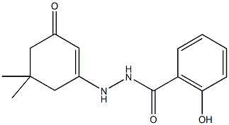 N'-(5,5-dimethyl-3-oxo-1-cyclohexen-1-yl)-2-hydroxybenzohydrazide 구조식 이미지