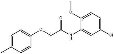 N-(5-chloro-2-methoxyphenyl)-2-(4-methylphenoxy)acetamide 구조식 이미지