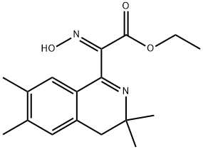 ethyl (hydroxyimino)(3,3,6,7-tetramethyl-3,4-dihydro-1-isoquinolinyl)acetate 구조식 이미지