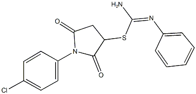 1-(4-chlorophenyl)-2,5-dioxopyrrolidin-3-yl N'-phenylimidothiocarbamate Structure