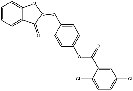 4-[(3-oxo-1-benzothien-2(3H)-ylidene)methyl]phenyl 2,5-dichlorobenzoate Structure