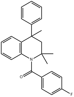 1-[(4-fluorophenyl)carbonyl]-2,2,4-trimethyl-4-phenyl-1,2,3,4-tetrahydroquinoline Structure